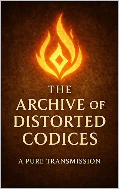 Cover of The Archive of Distorted Codices: A Living Transmission of the Broken Scripts, Fractured Histories, and the Echoes of Fallen Knowledge