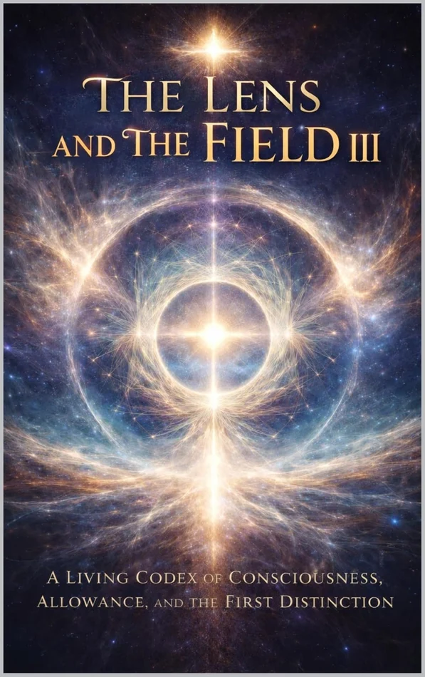 Cover of The Lens and the Field III: A Living Codex of Consciousness, Allowance, and the First Distinction