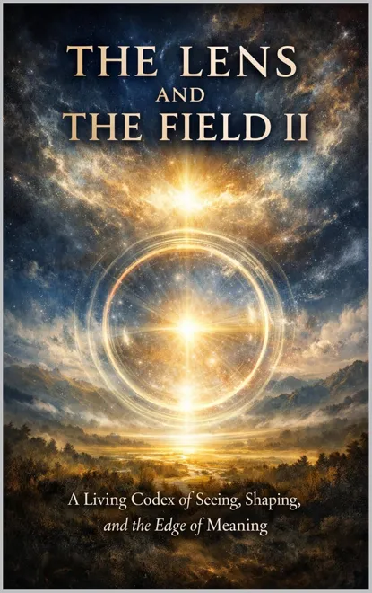 Cover of The Lens and the Field II: A Living Codex of Seeing, Shaping, and the Edge of Meaning