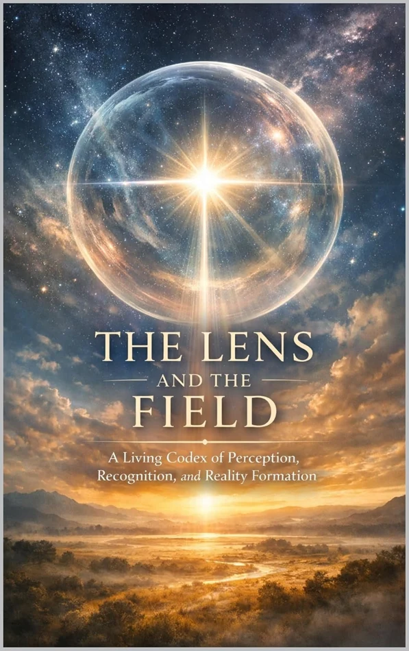 Cover of The Lens and the Field: A Living Codex of Perception, Recognition, and Reality Formation